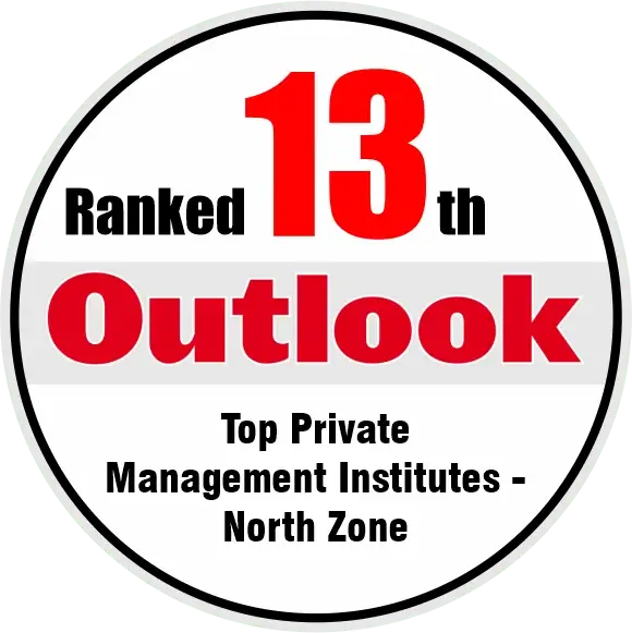 Ranked 13 Outlook Top Private Management Institute North Zone