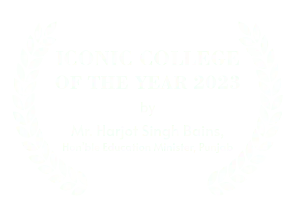 Iconic College Of The Year 2023 by Mr. Harjot Singh Bains