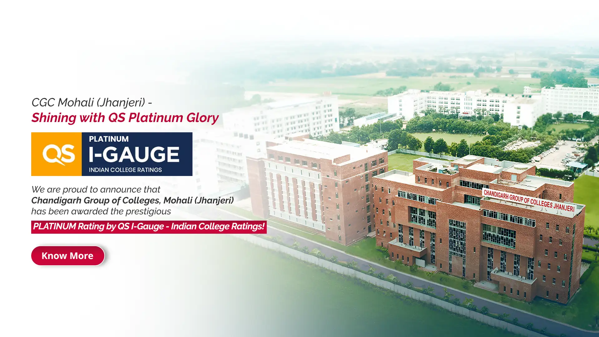 QS I-guage Platium Ranking banner